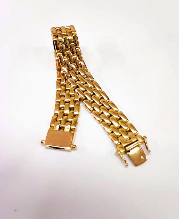 Yellow gold rice grain bracelet - Image 6