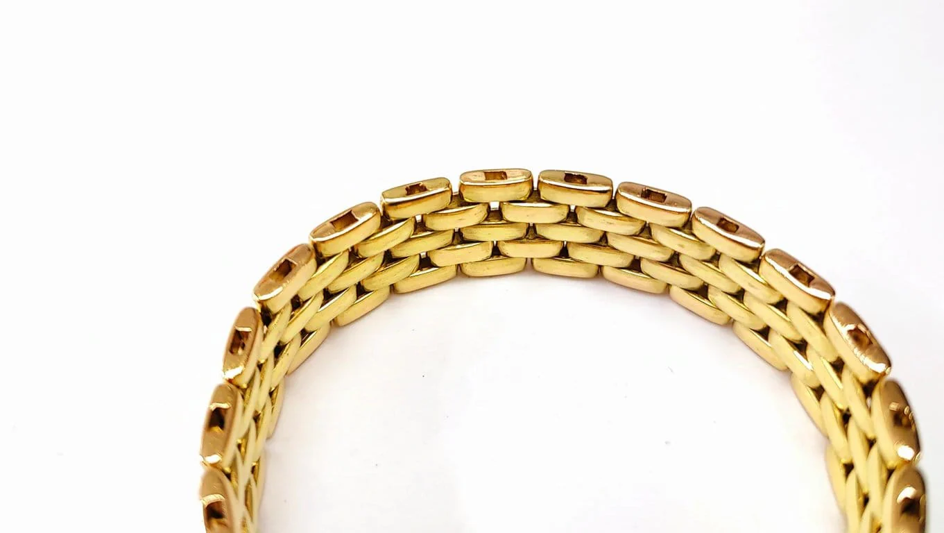 Yellow gold rice grain bracelet - Image 8