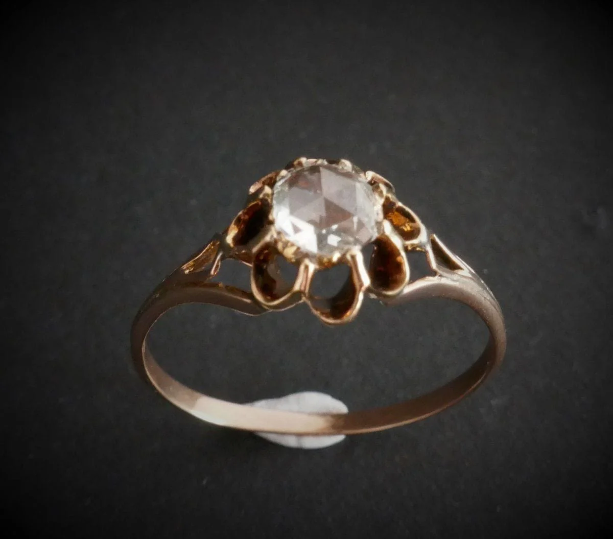 Rose Cut Diamond Solitaire Ring - Image 10