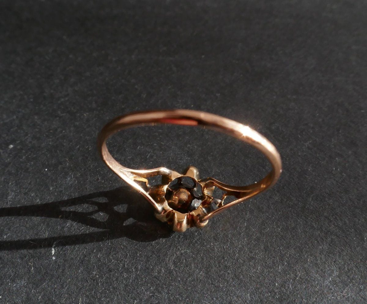 Rose Cut Diamond Solitaire Ring - Image 7