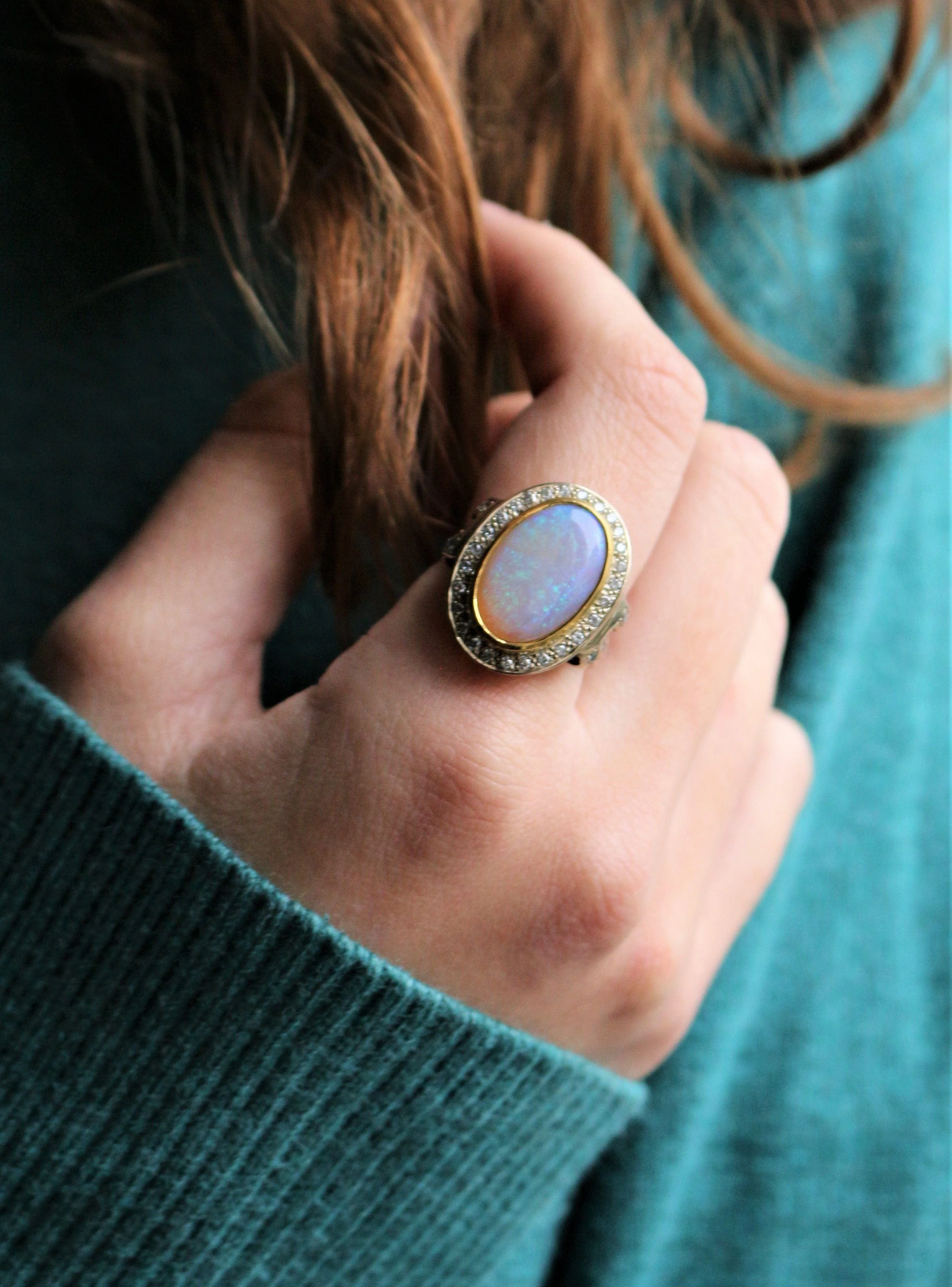 ART DECO OPAL ring - Image 9
