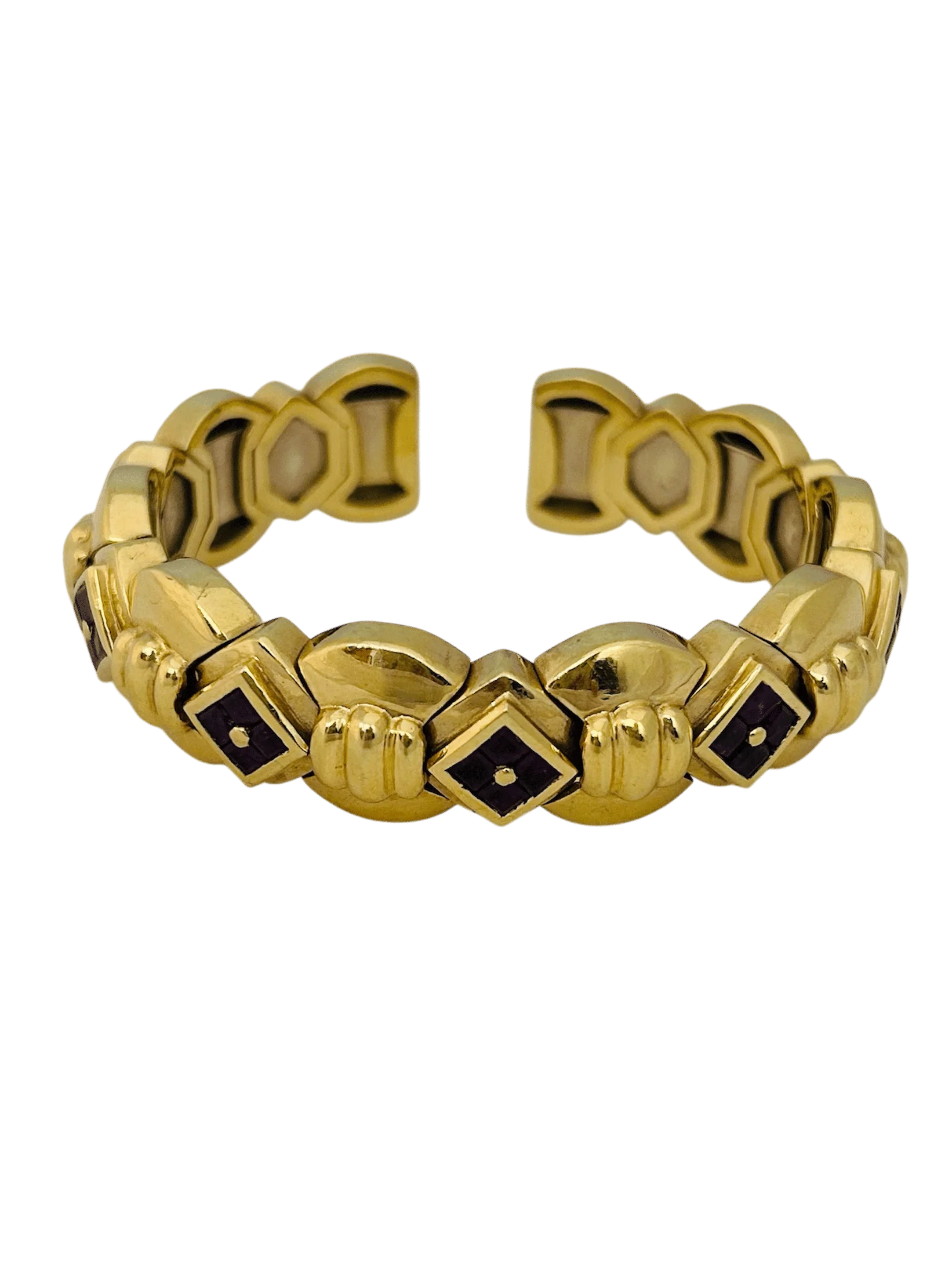 Rigid yellow gold bracelet - Image 3