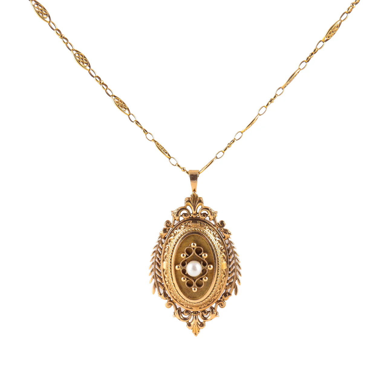 Pearl Brooch-Pendant Necklace