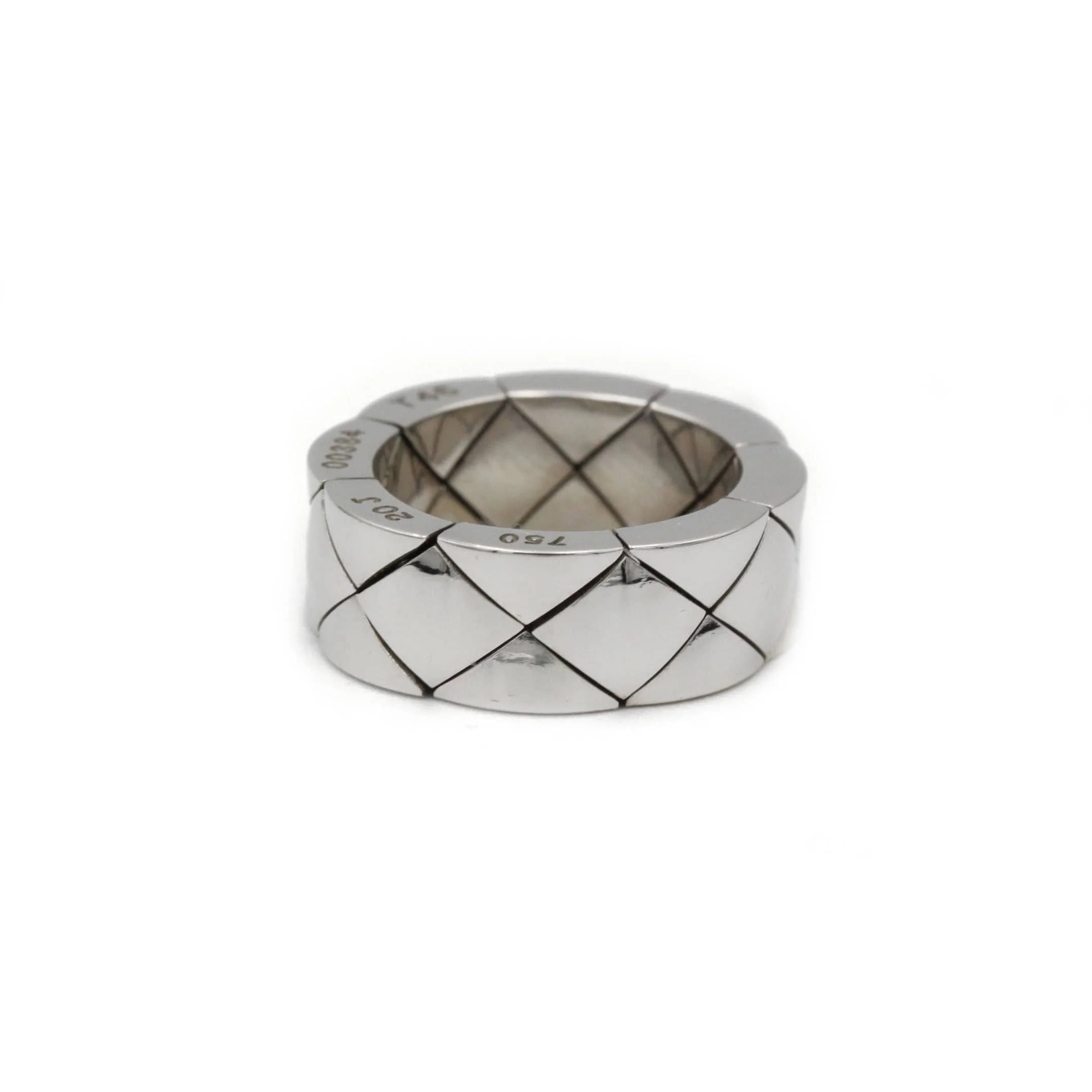 CHANEL - White gold quilted ring - Image 3