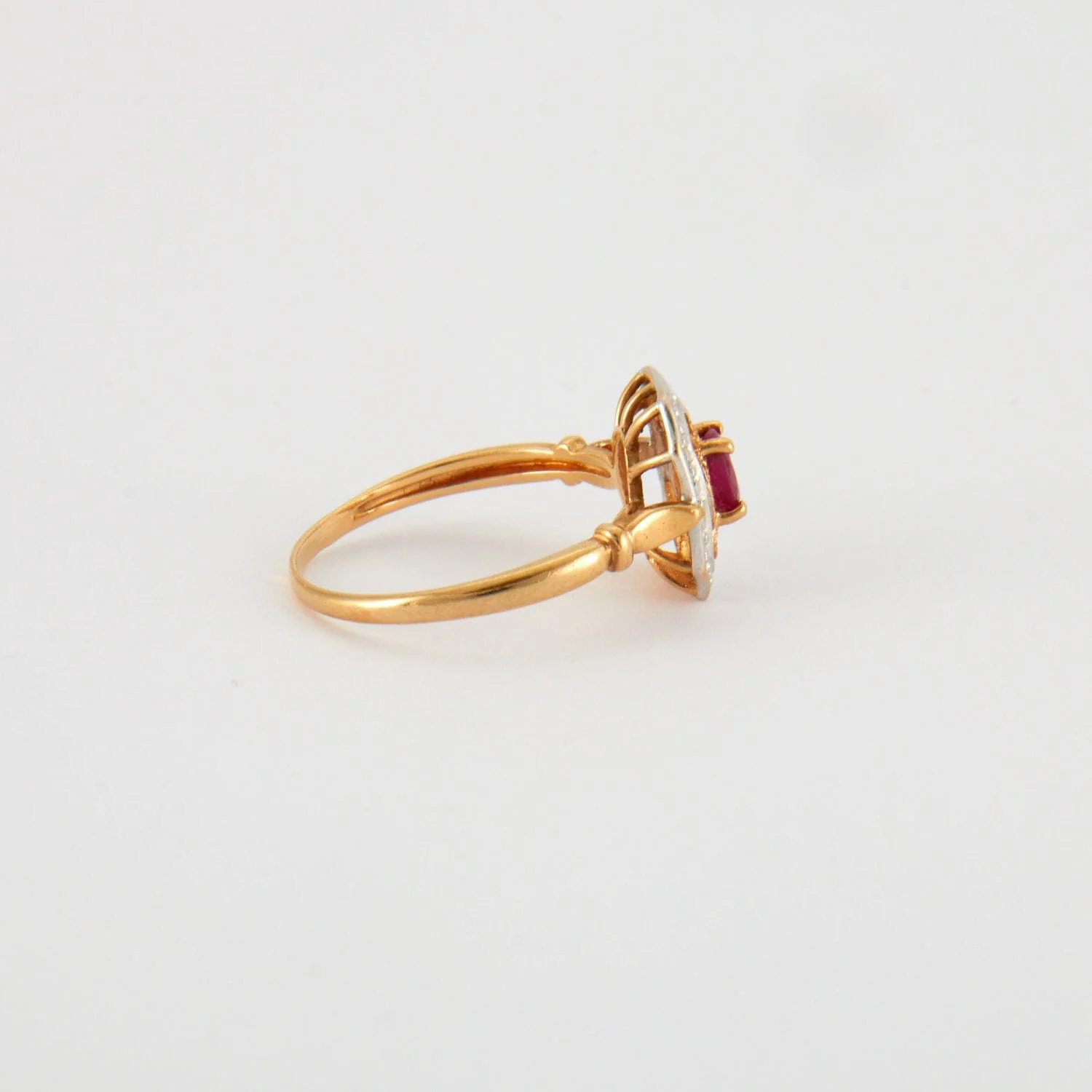 Ruby yellow gold ring - Image 5