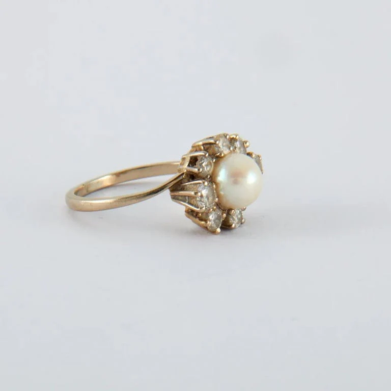 Diamond Pearl Swirl Ring - Image 5