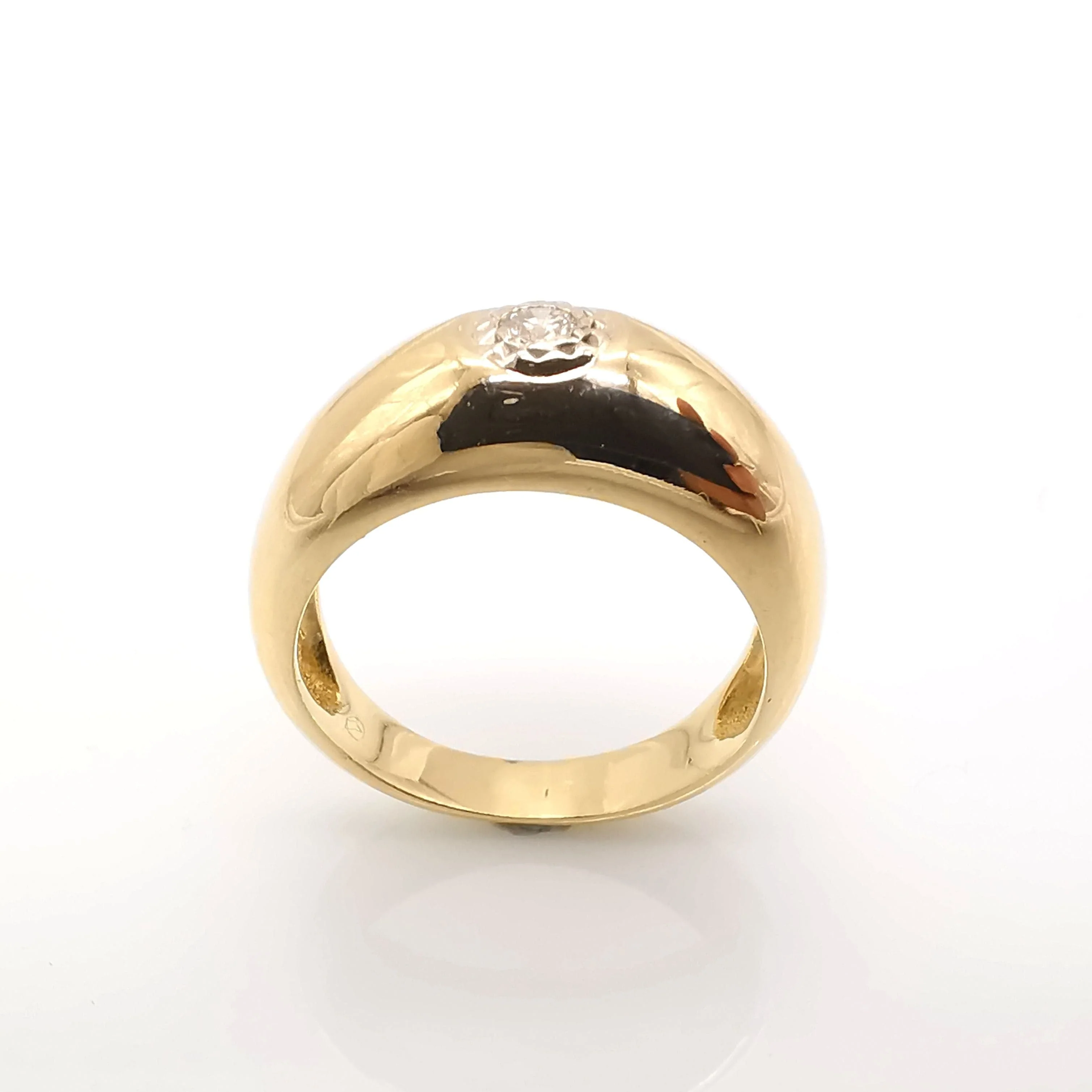 Yellow gold and diamond ring - Image 4