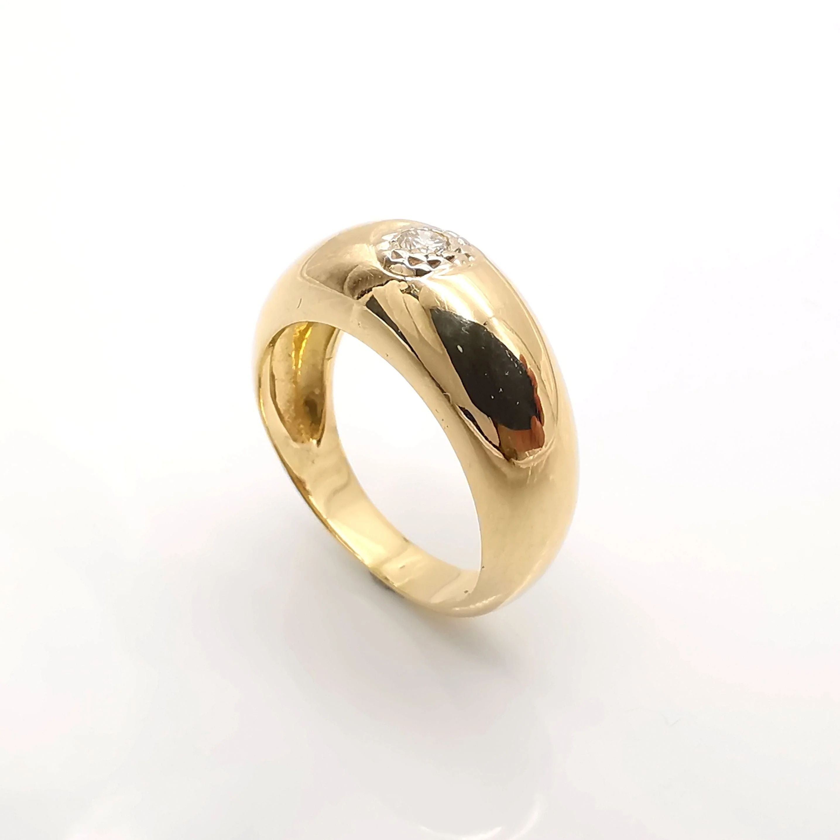 Yellow gold and diamond ring - Image 5