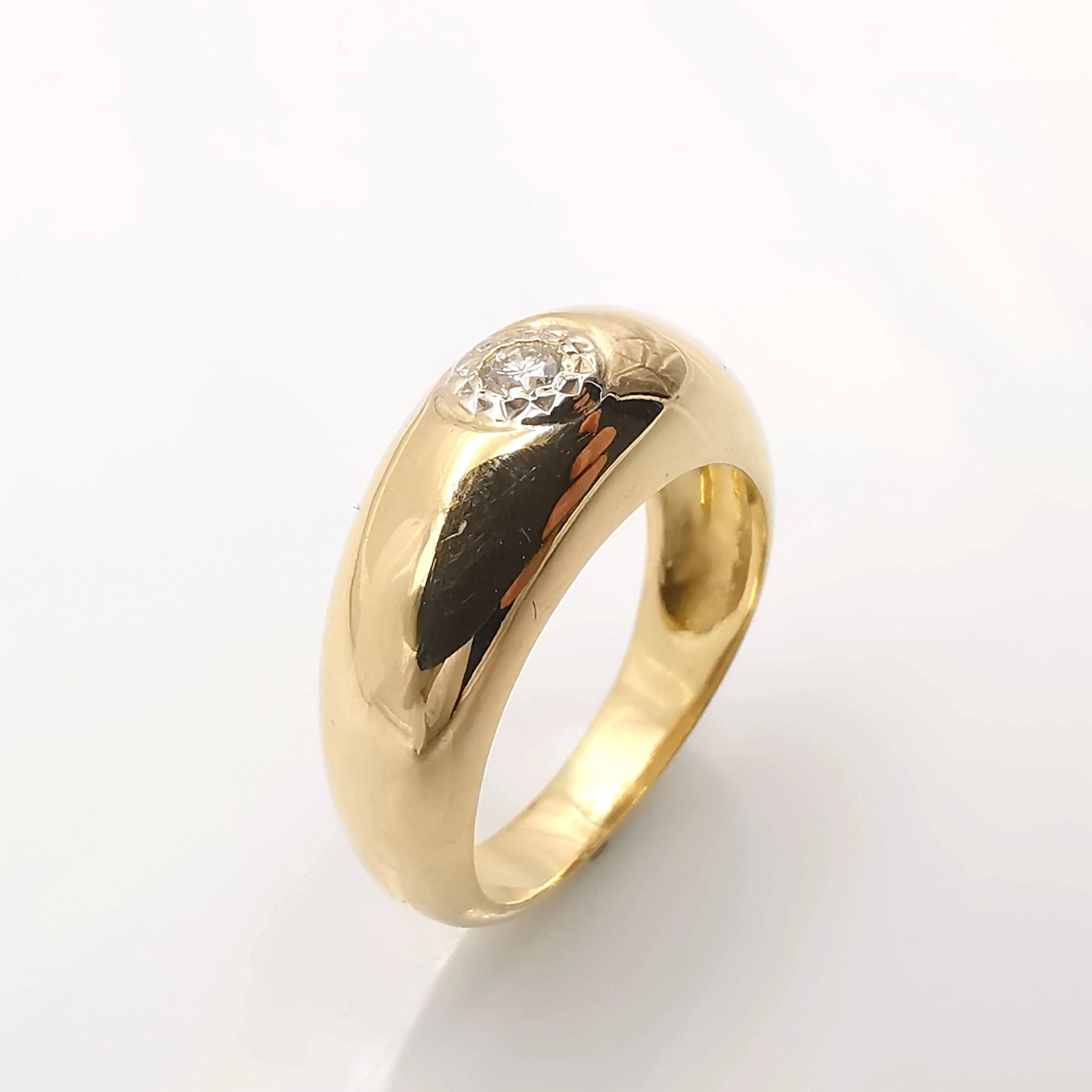 Yellow gold and diamond ring - Image 6