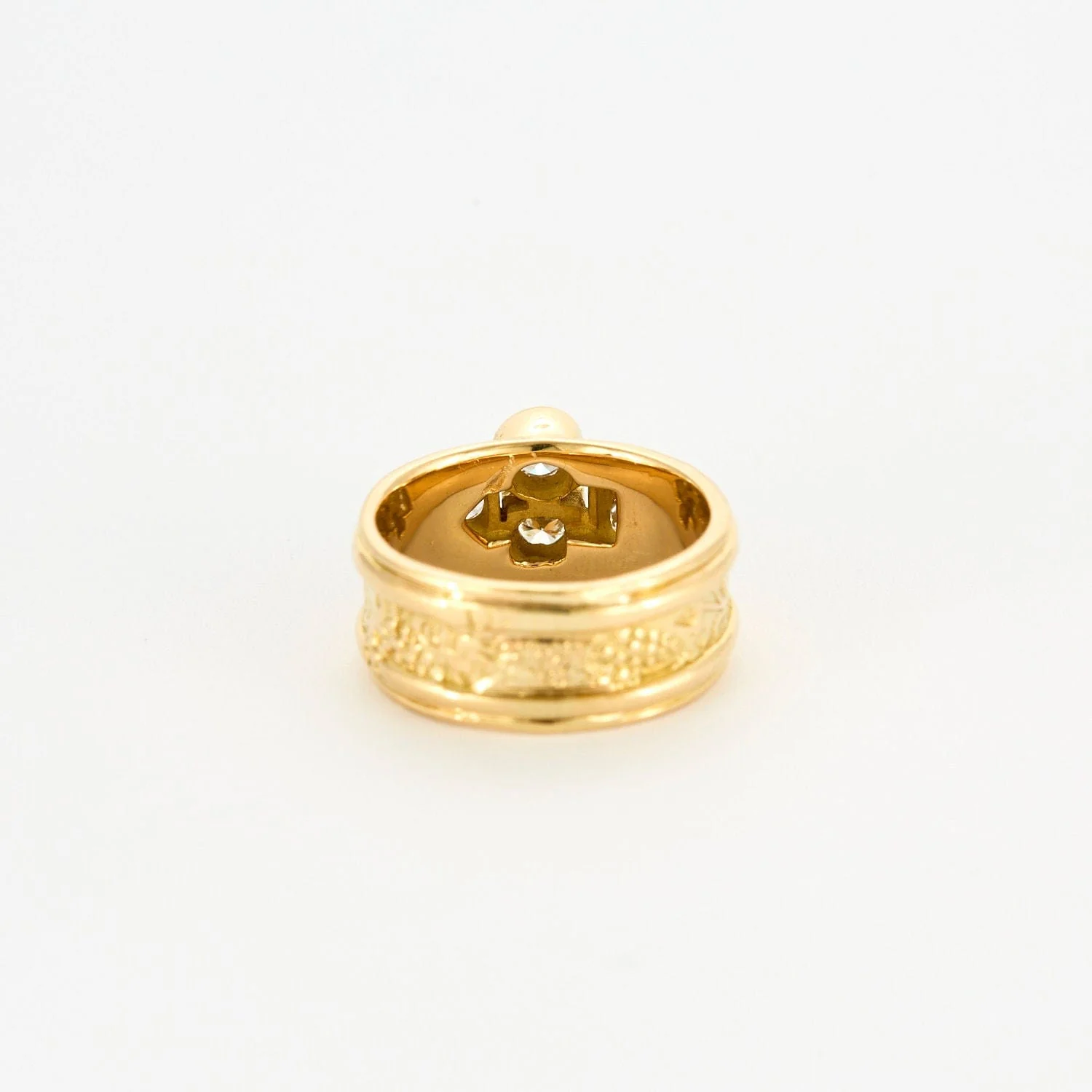 Yellow gold diamond ring - Image 2