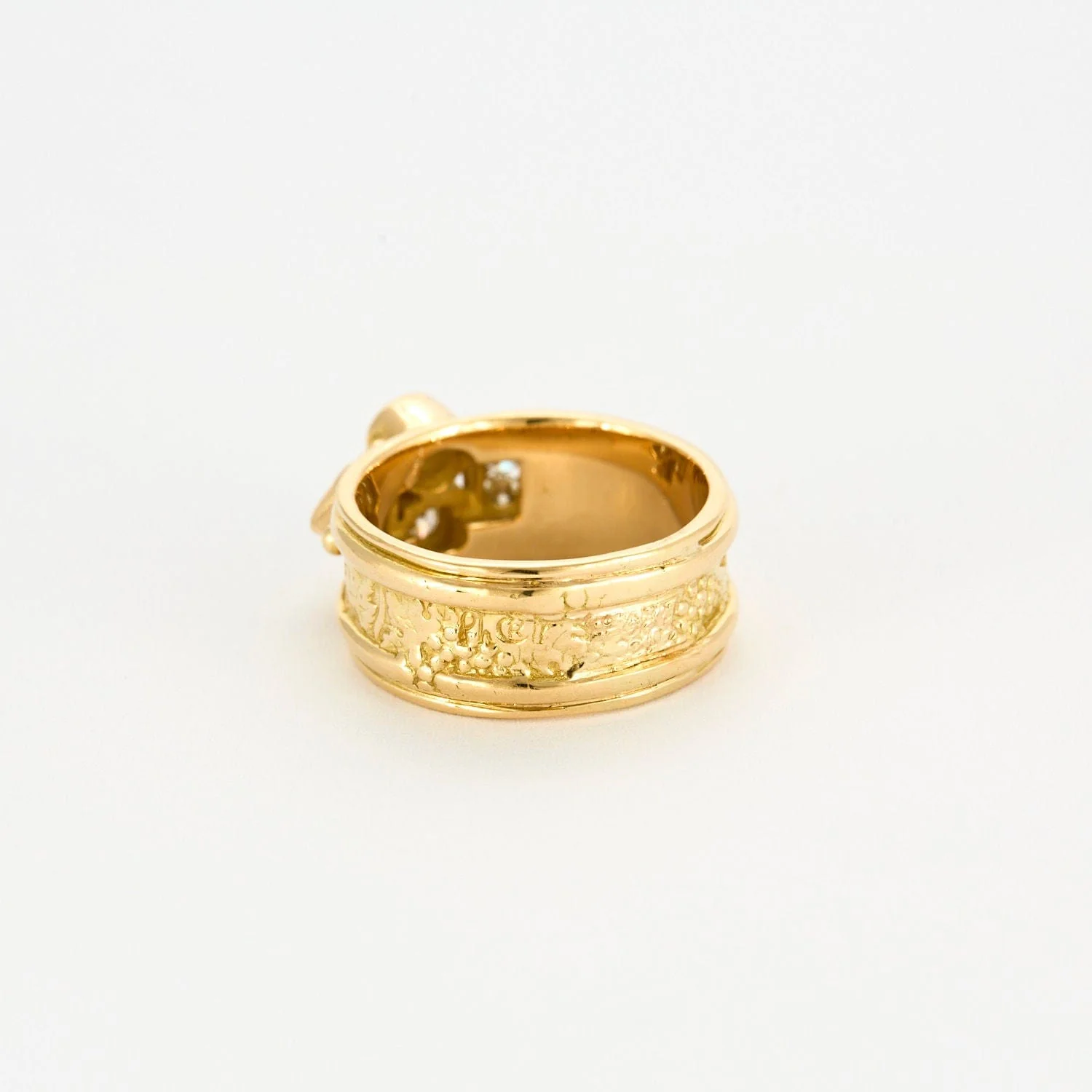 Yellow gold diamond ring - Image 3