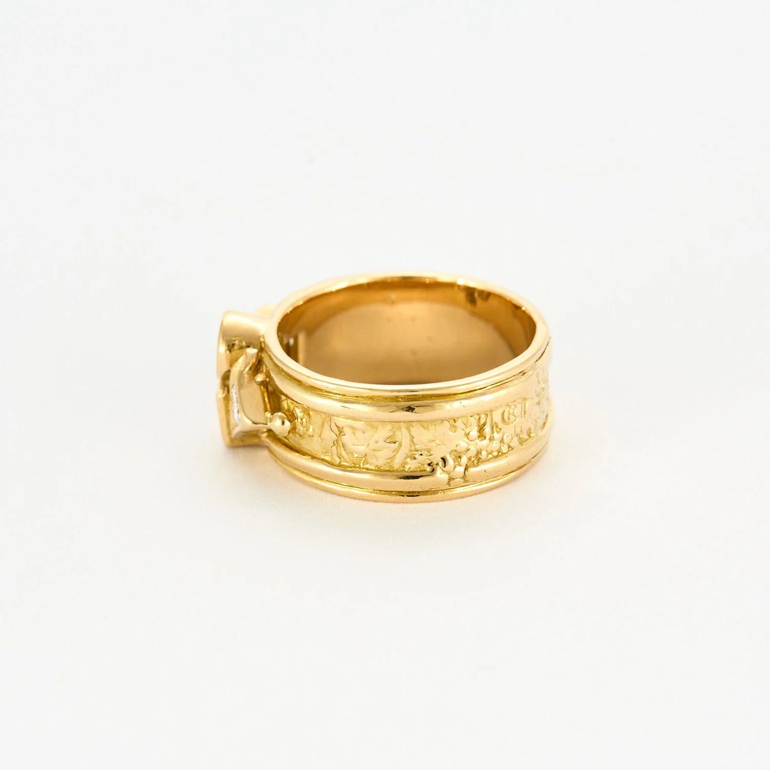 Yellow gold diamond ring - Image 5