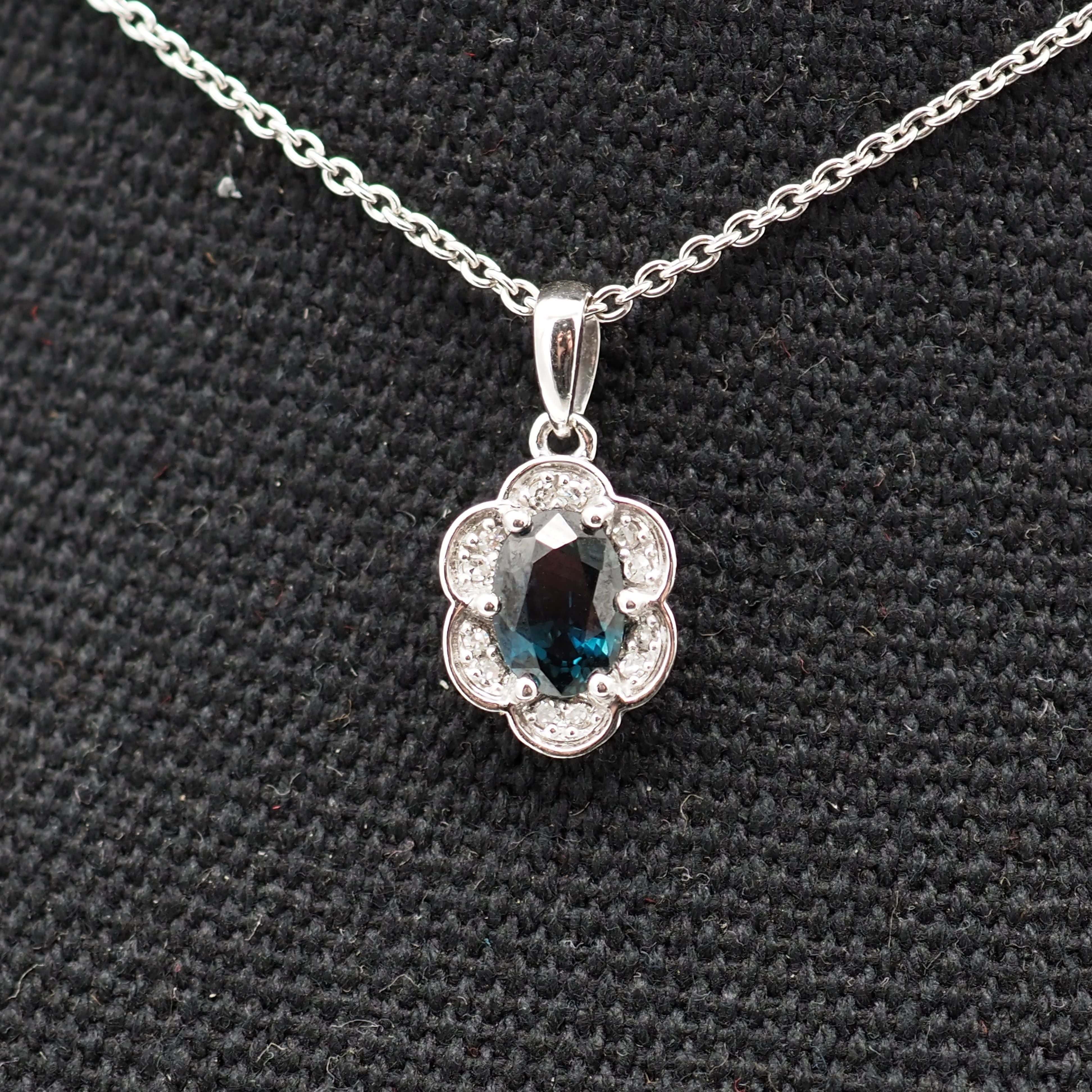Sapphire diamond pendant - Image 2