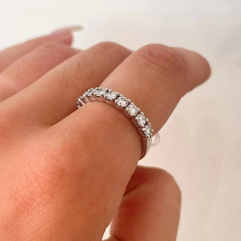 Diamonds half wedding ring - Image 3