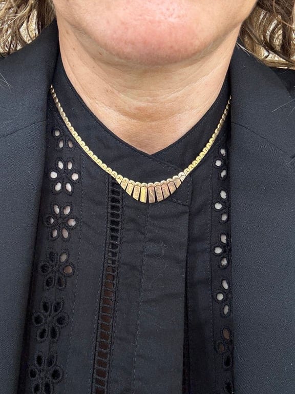 Yellow gold drapery necklace - Image 2