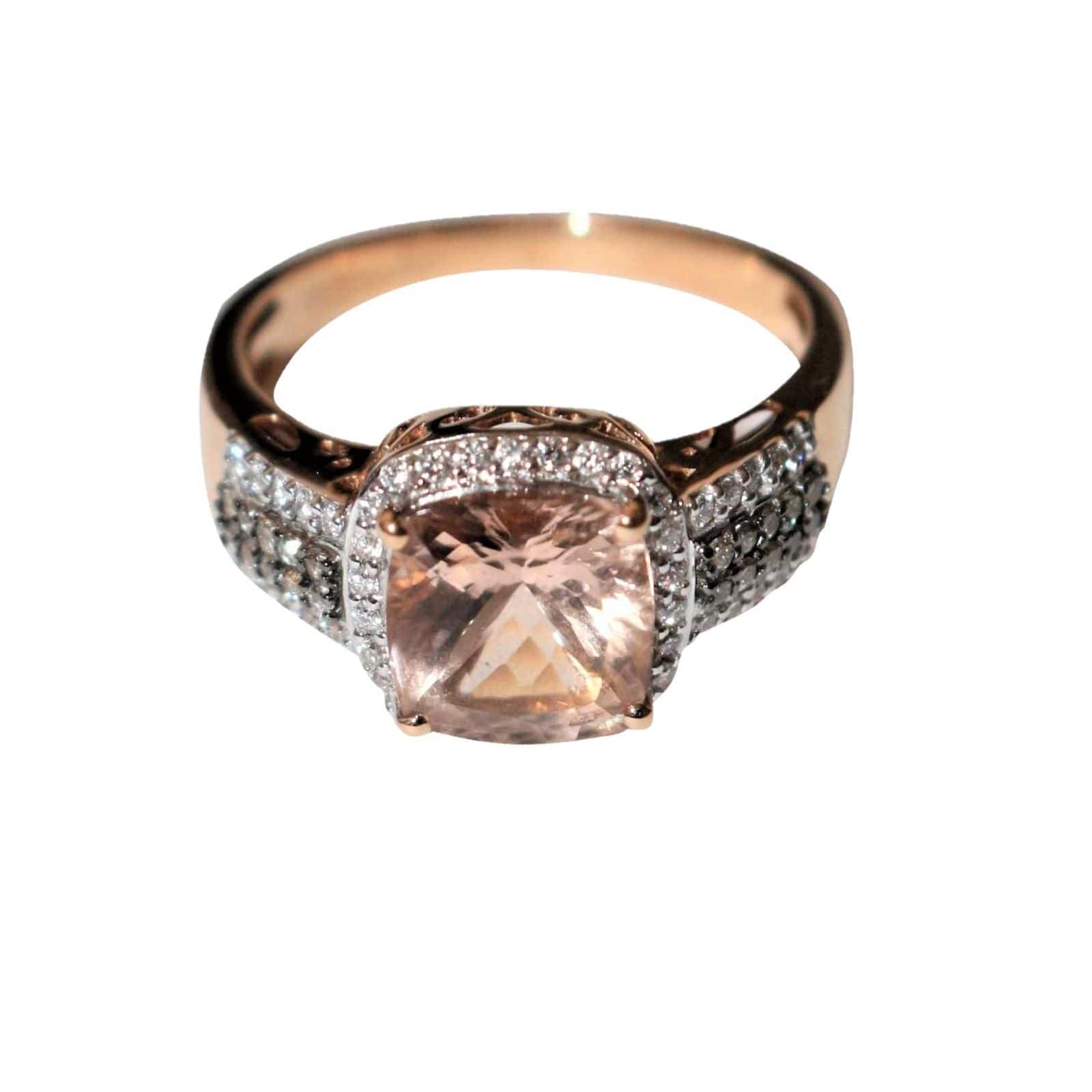 Rose gold and morganite ring