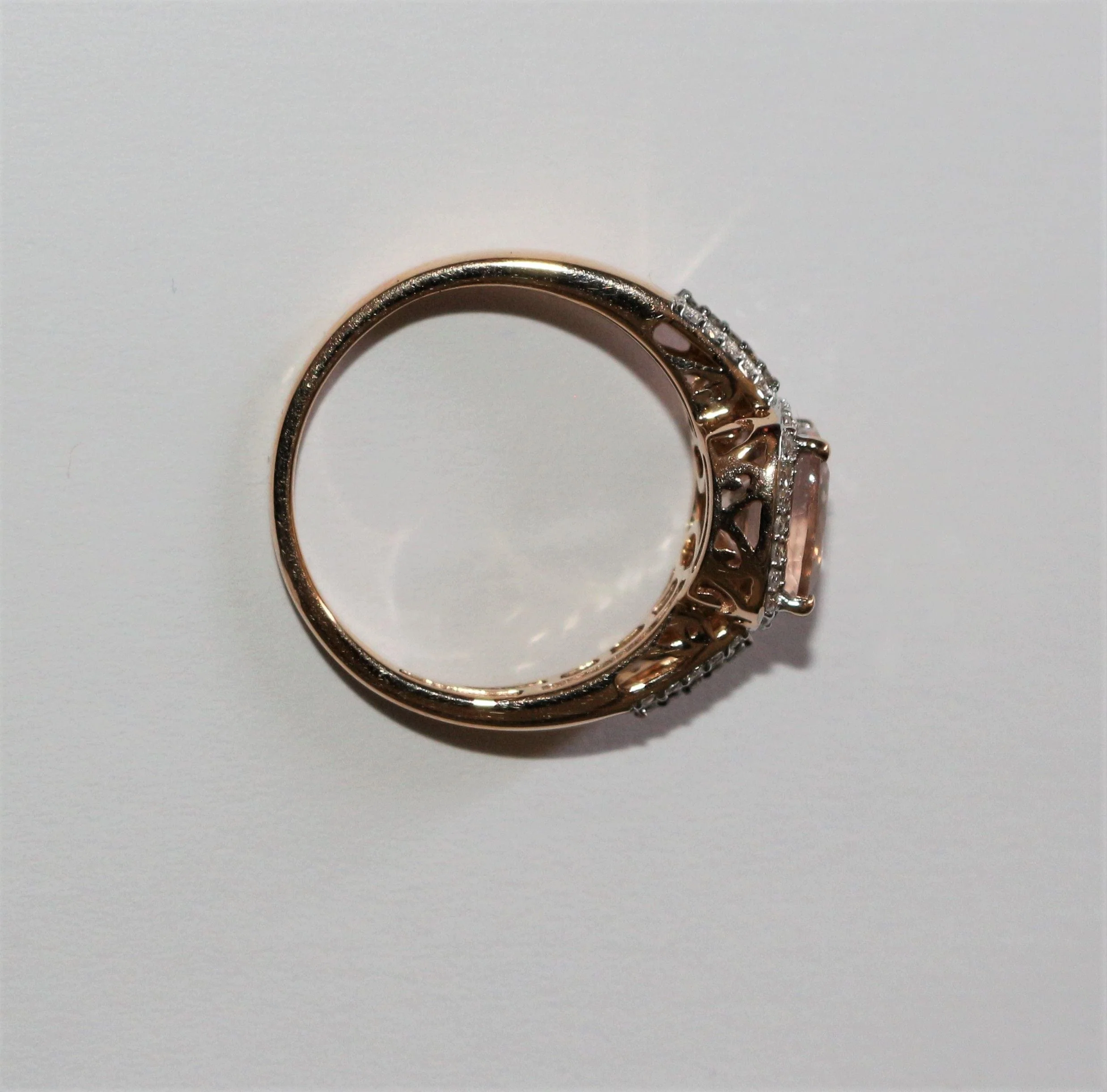 Rose gold and morganite ring - Image 2
