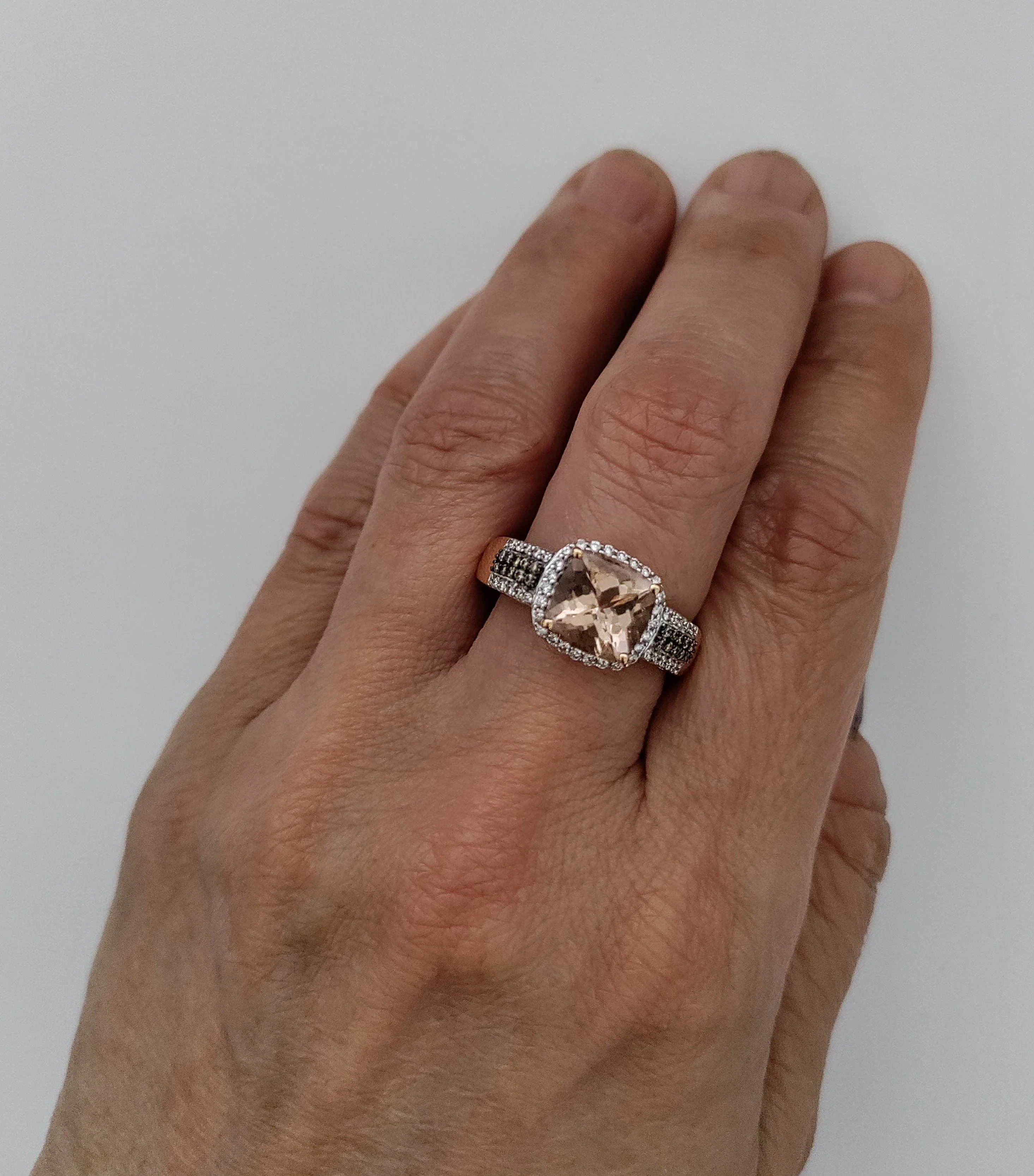 Rose gold and morganite ring - Image 6