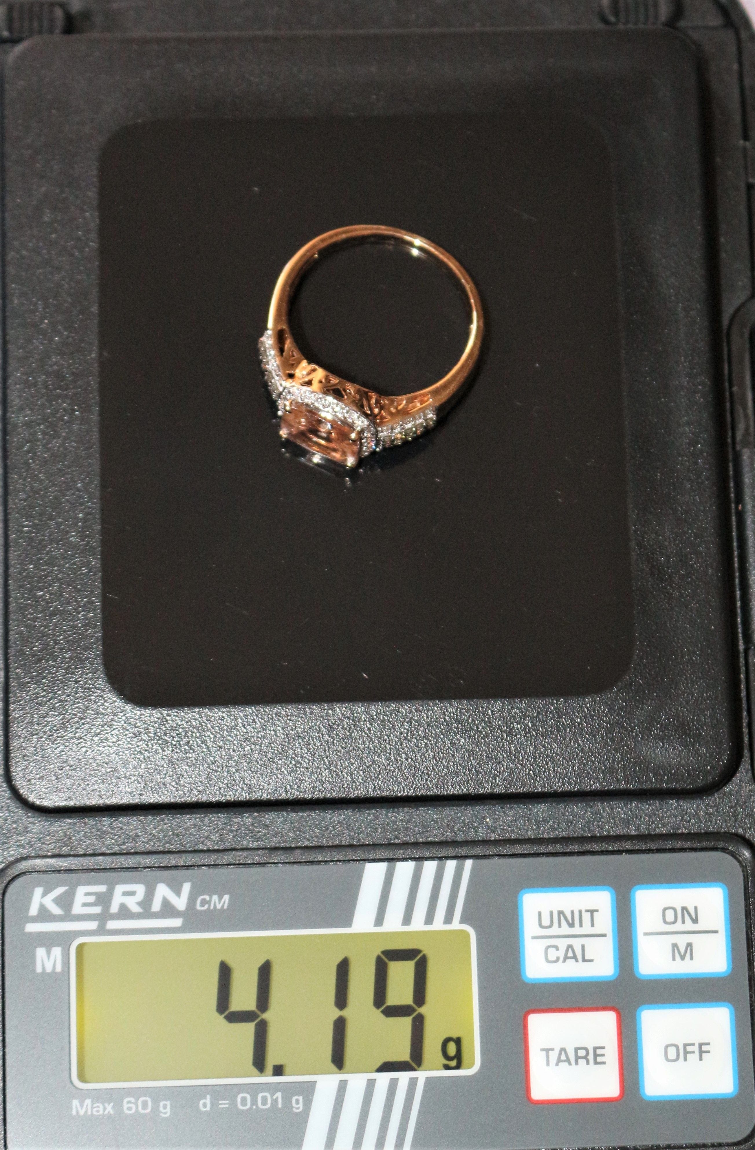 Rose gold and morganite ring - Image 8