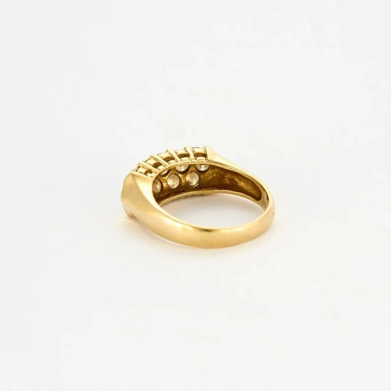 Yellow gold diamond ring - Image 5