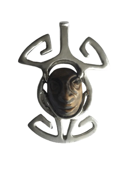 Pendant in silver & Tiger's Eye Stone