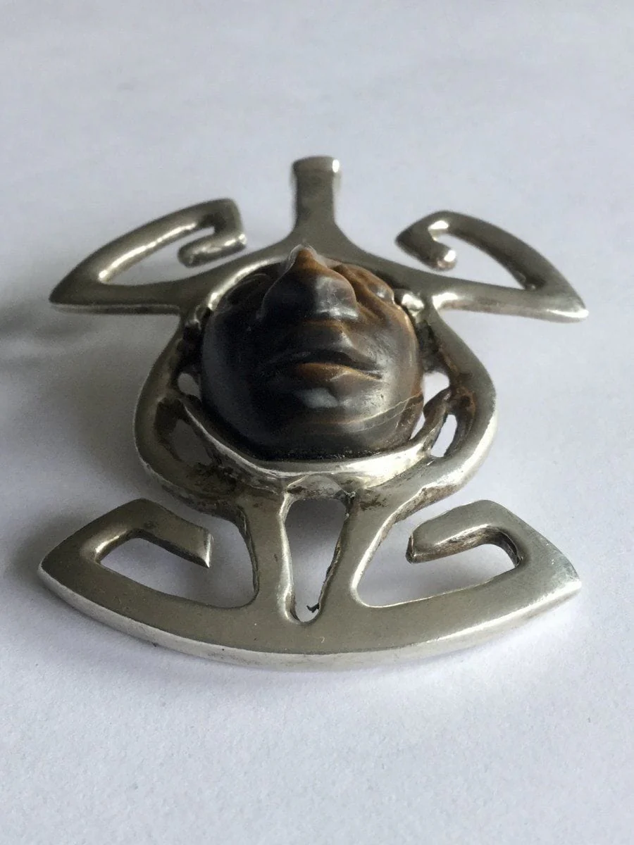 Pendant in silver & Tiger's Eye Stone - Image 4