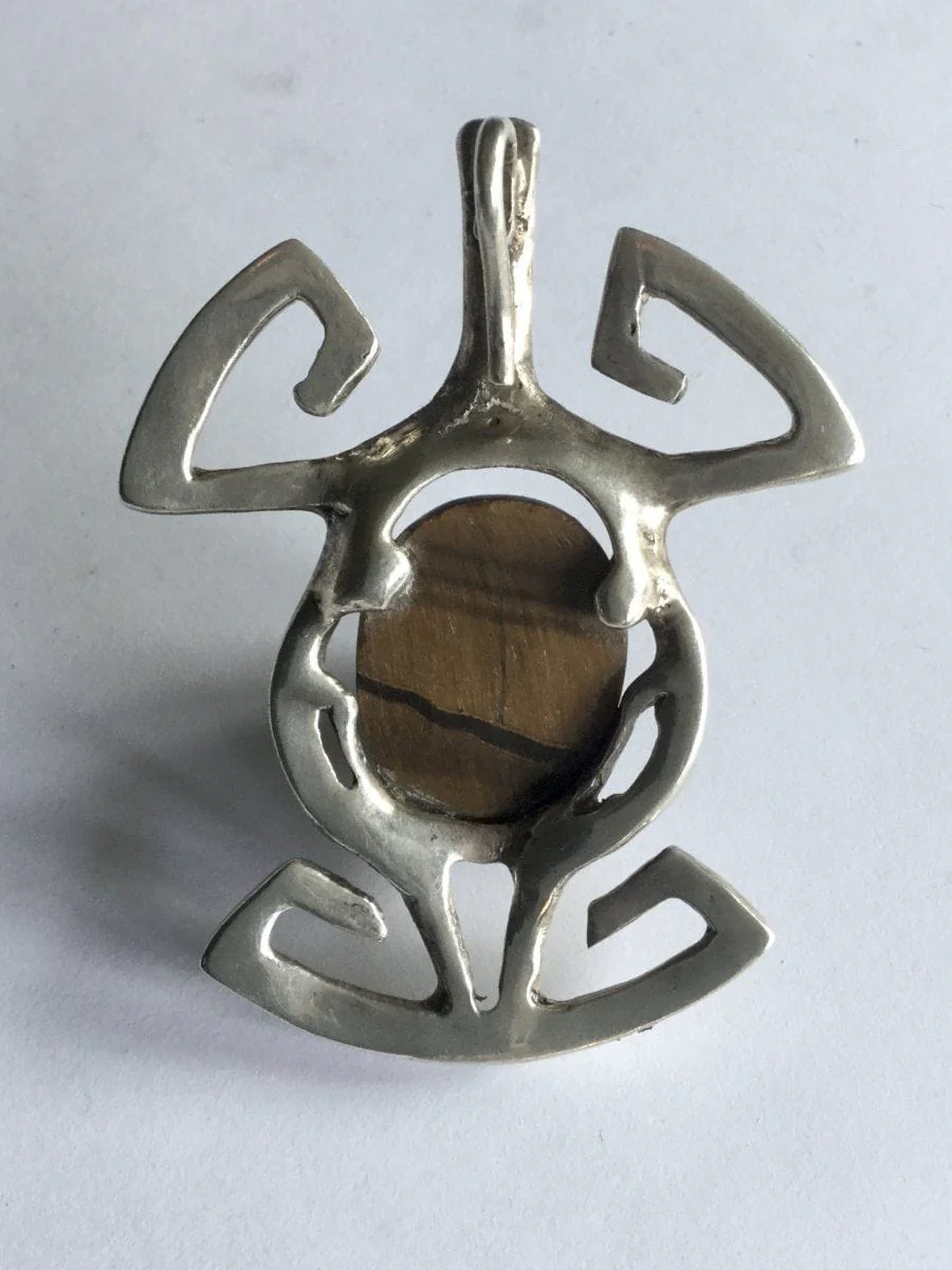 Pendant in silver & Tiger's Eye Stone - Image 5