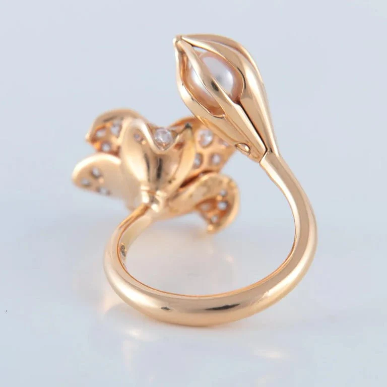 Ring Mellerio “Bud” diamonds and pearls - Image 6
