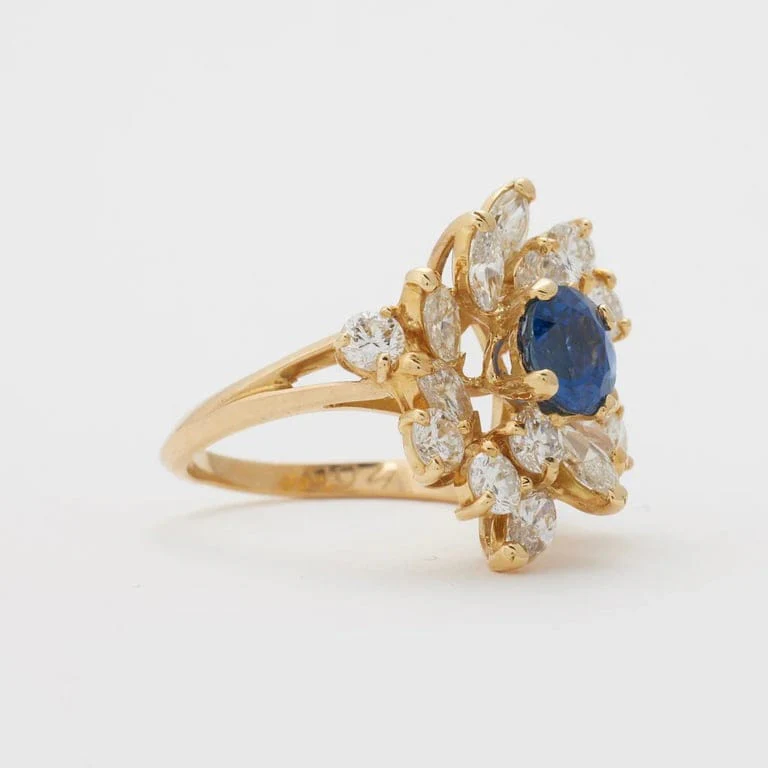 Sapphire diamond ring - Image 4