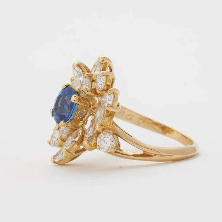 Sapphire diamond ring - Image 5