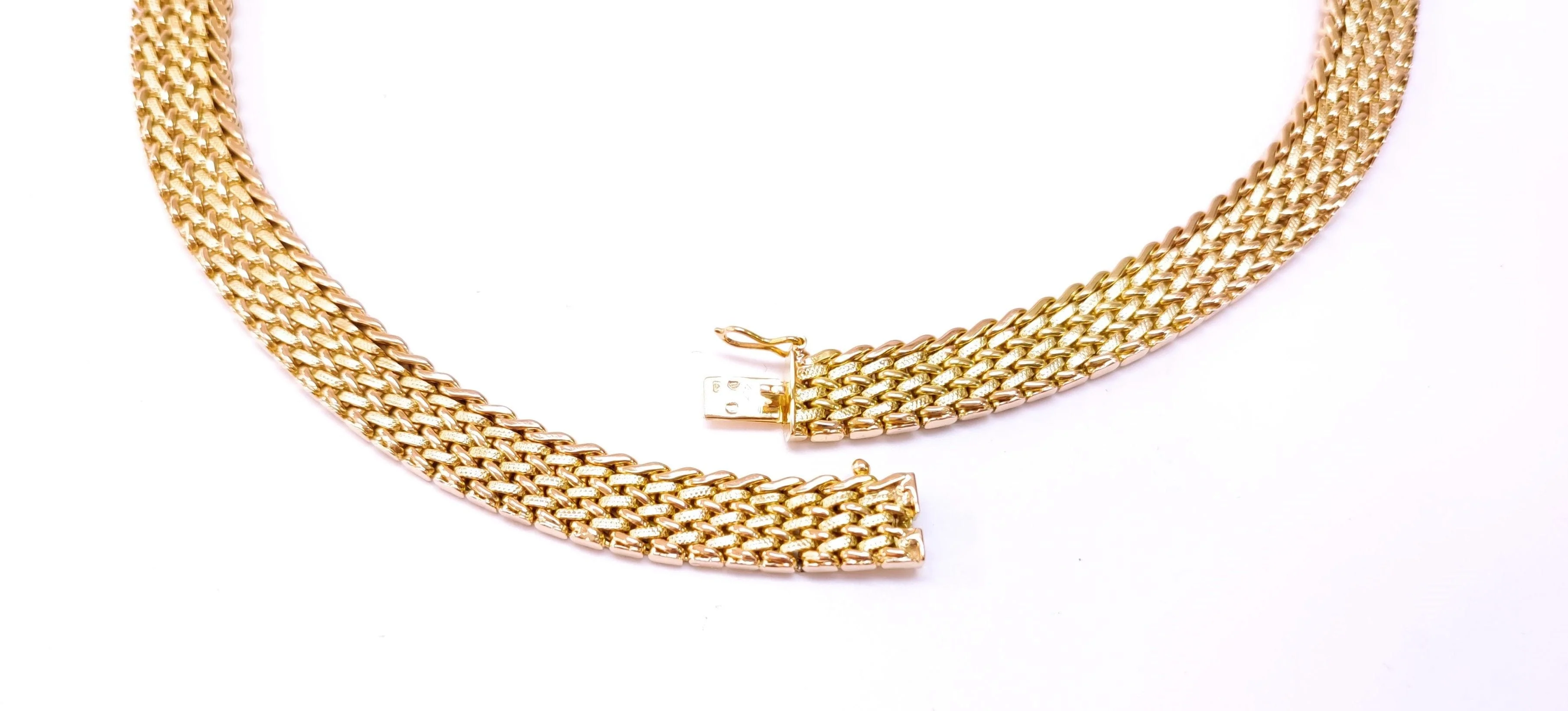 Flat yellow gold necklace - Image 3
