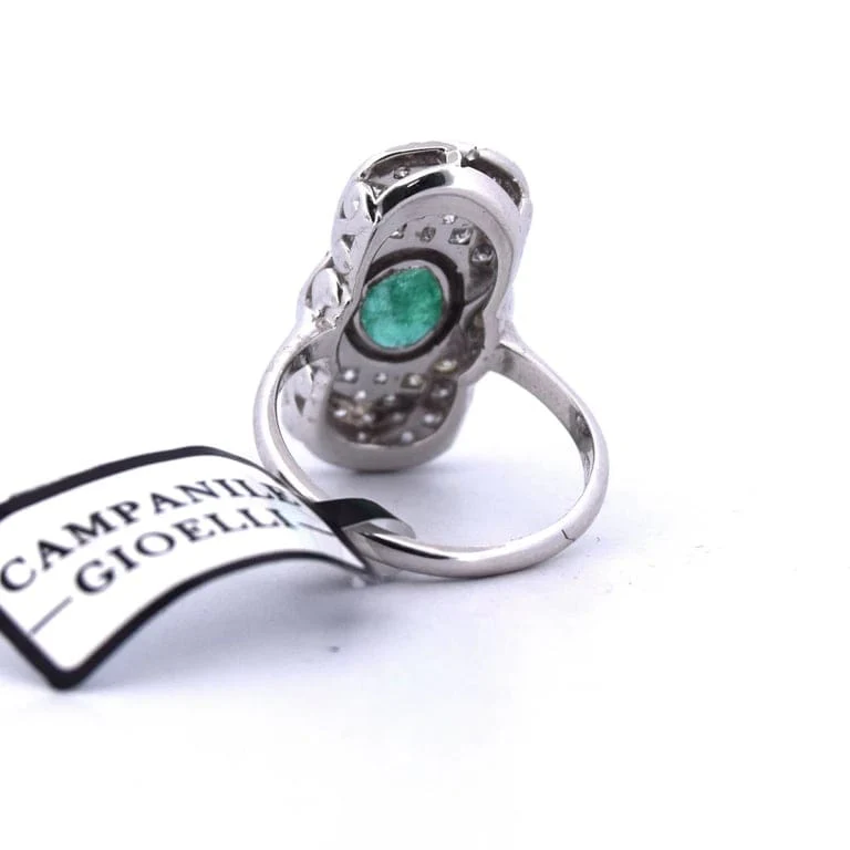 Ring Art Deco emerald gold - Image 8