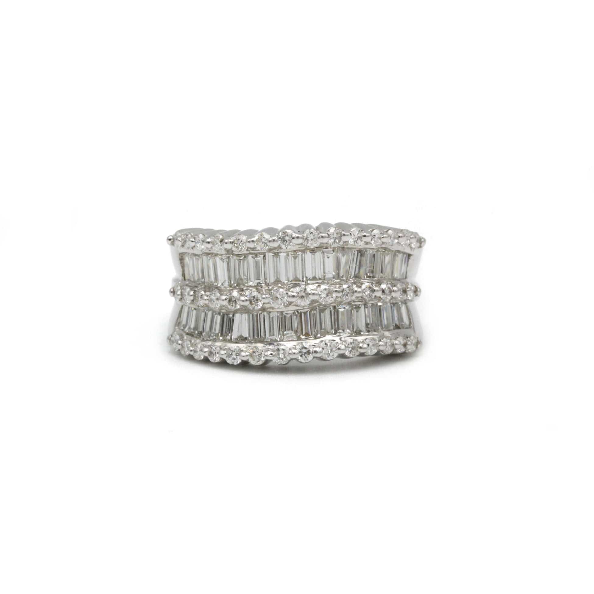 White gold and diamond ring