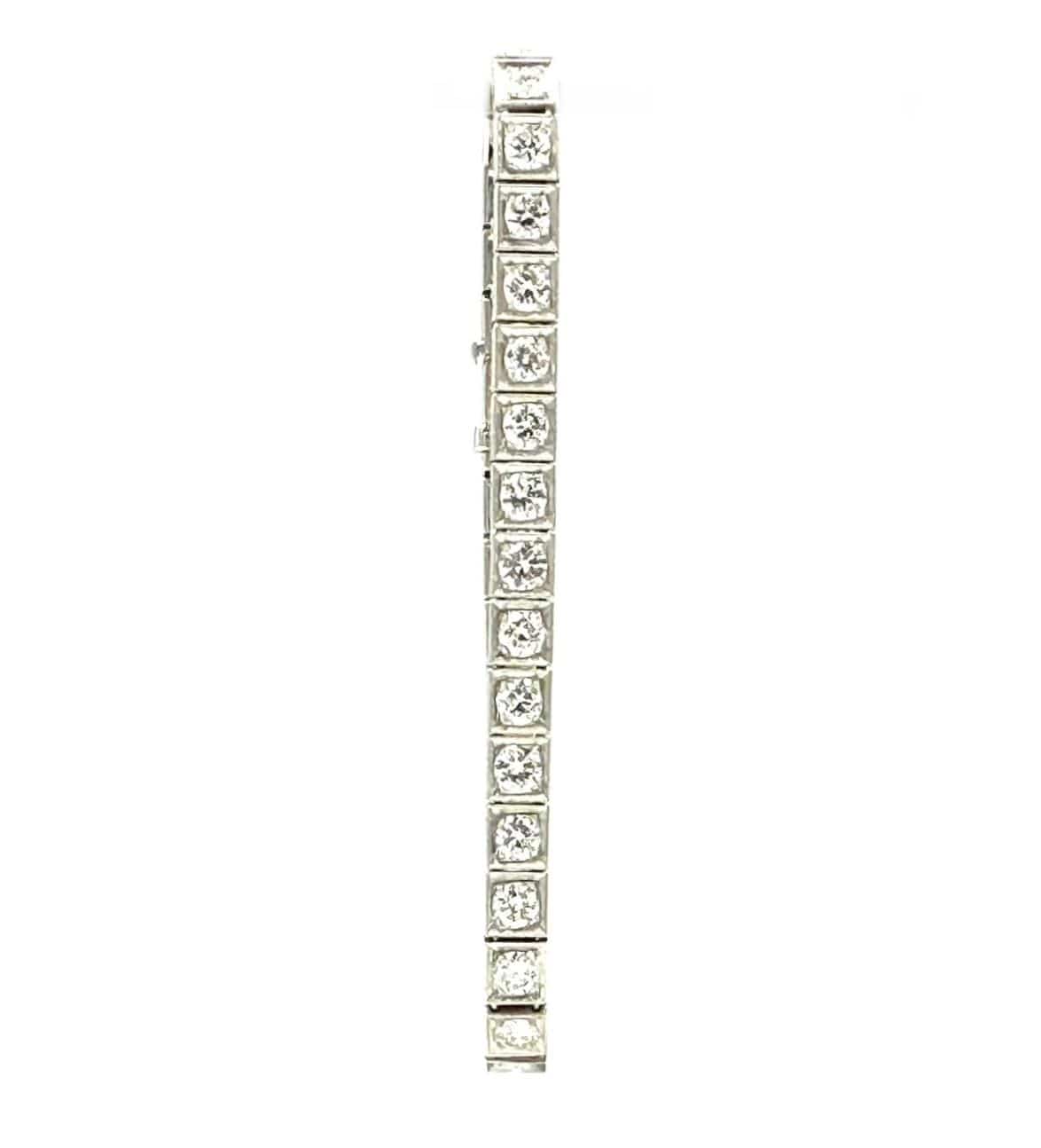 Bracelet Art Deco gold platinum and diamonds - Image 2
