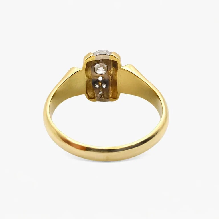 Yellow gold diamond ring - Image 5