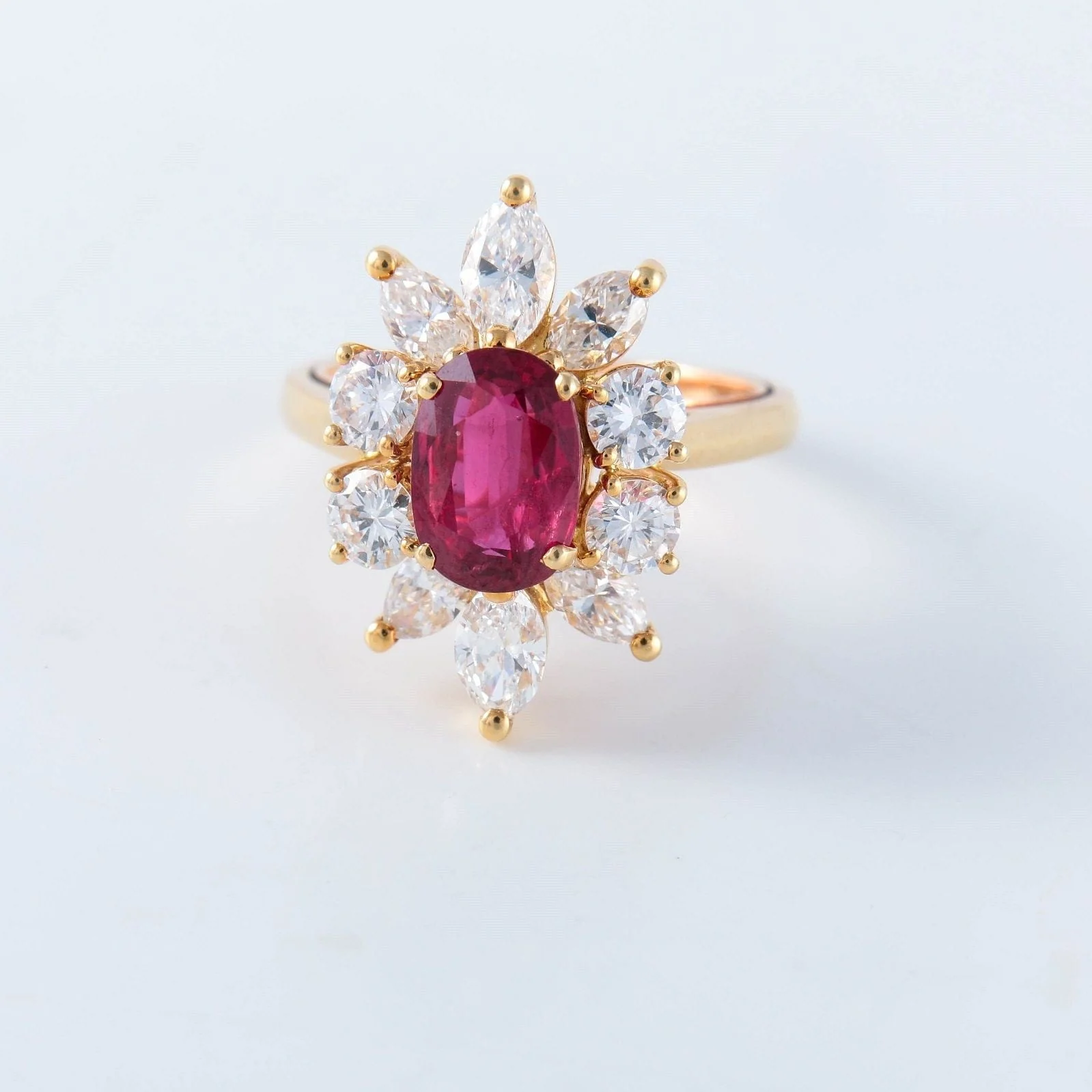 Ring Daisy Ruby Diamonds - Image 2