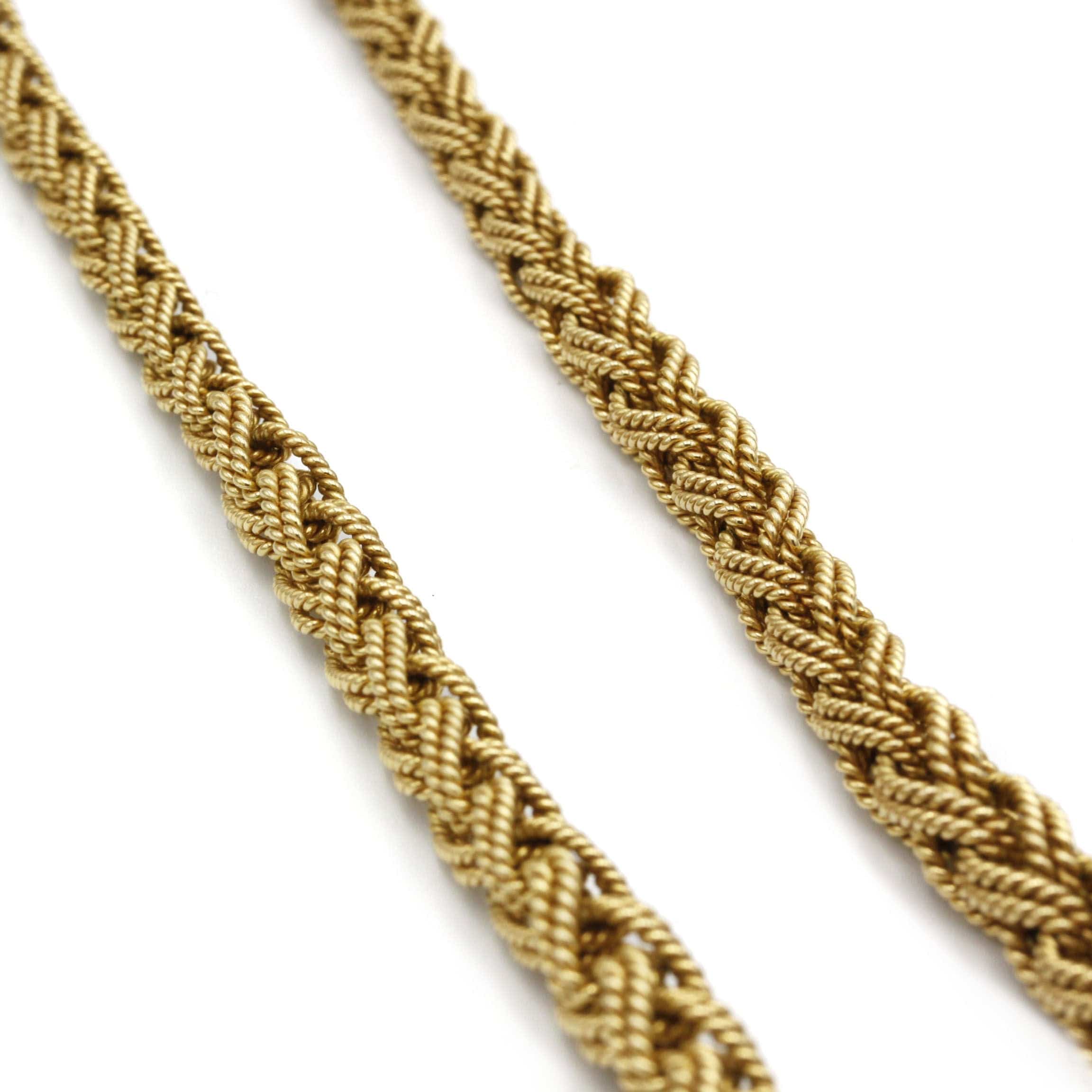 Braided mesh necklace Yellow gold - Image 3