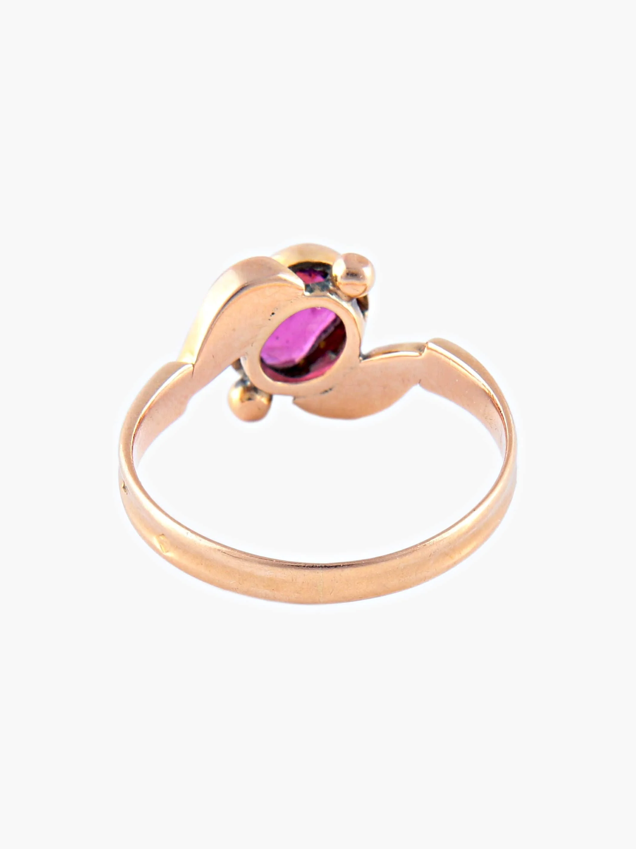 Garnet Rose Gold Ring - Image 5