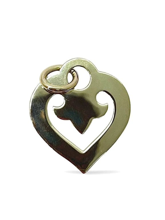OJ.Perrin white gold heart pendant - Image 2