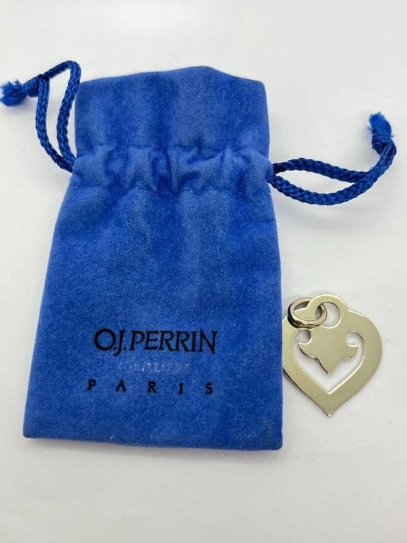 OJ.Perrin white gold heart pendant - Image 3