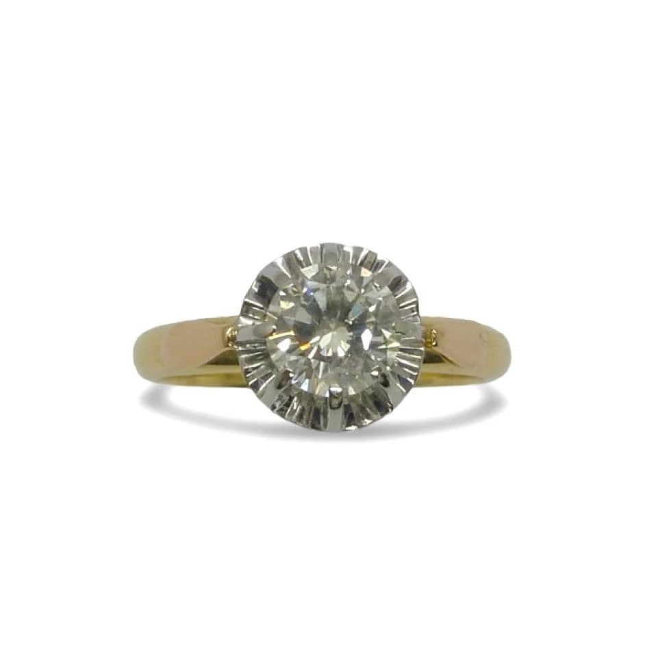 Gold and diamond solitaire ring 0.84 ct - Image 3