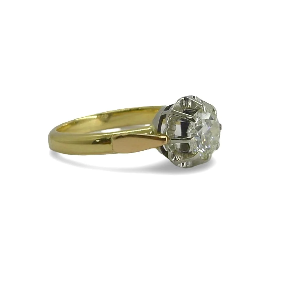 Gold and diamond solitaire ring 0.84 ct - Image 4