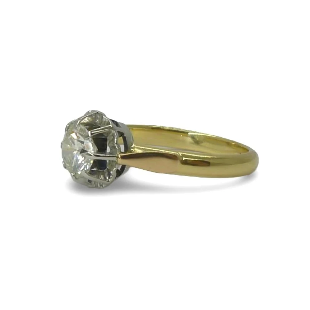 Gold and diamond solitaire ring 0.84 ct - Image 5