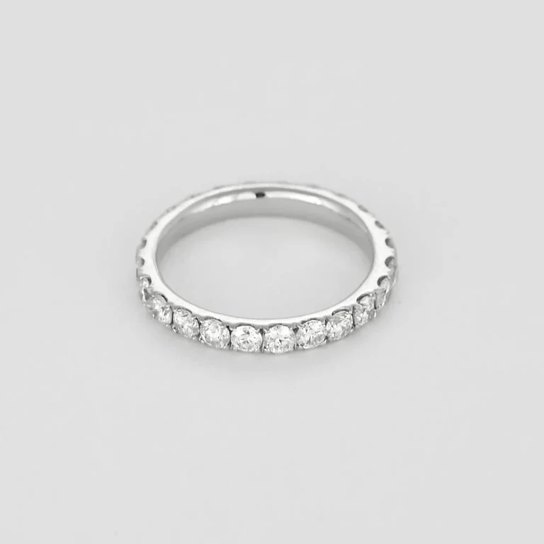 Wedding band Diamonded white gold - Image 3