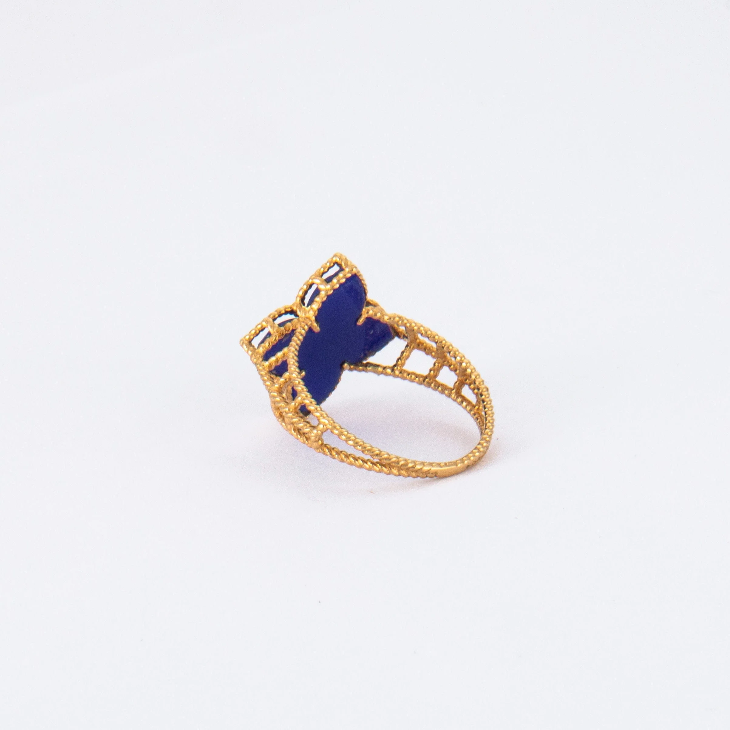Yellow gold clover ring - Image 6