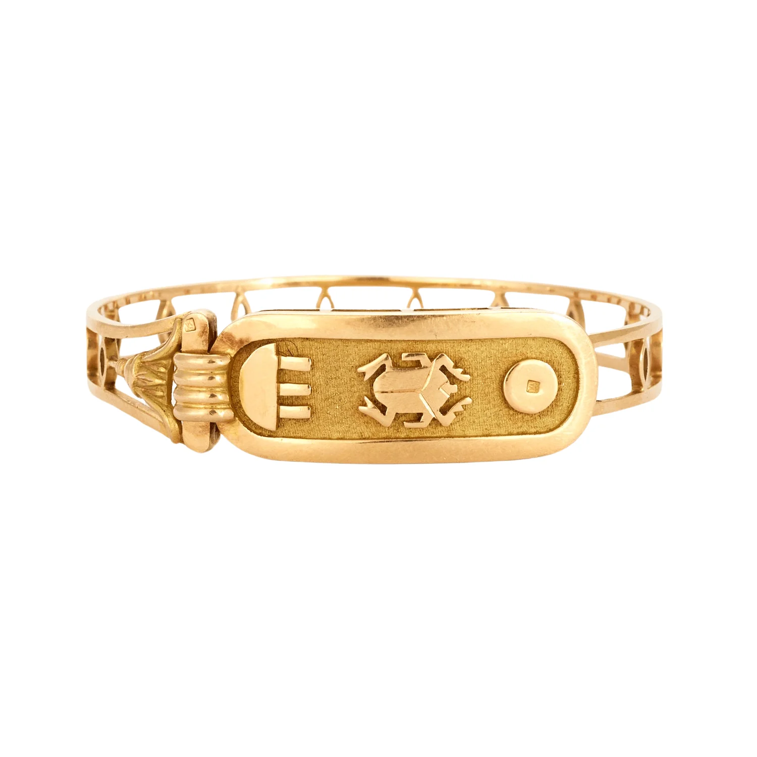 Yellow gold bracelet and pendant