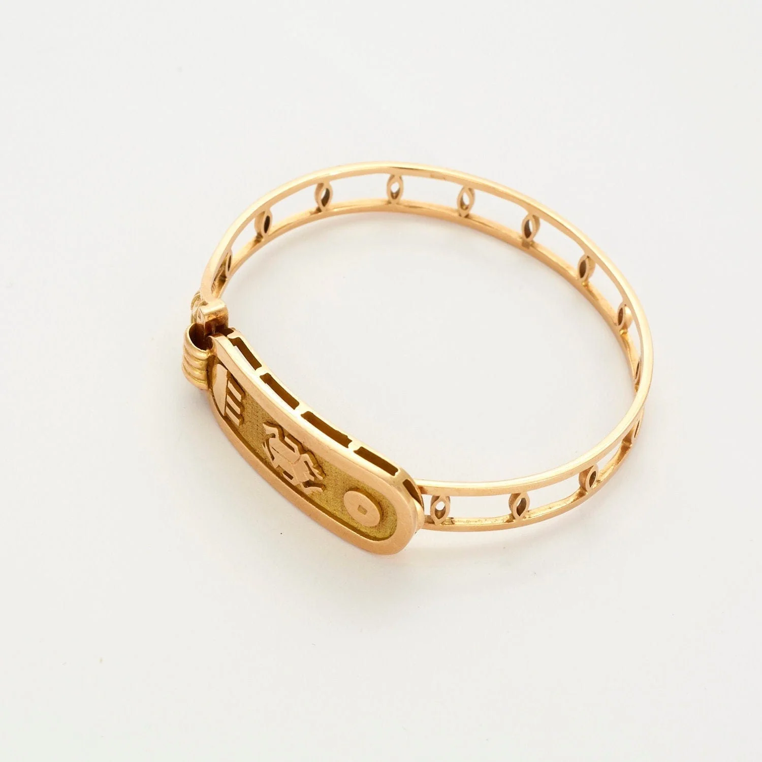 Yellow gold bracelet and pendant - Image 5