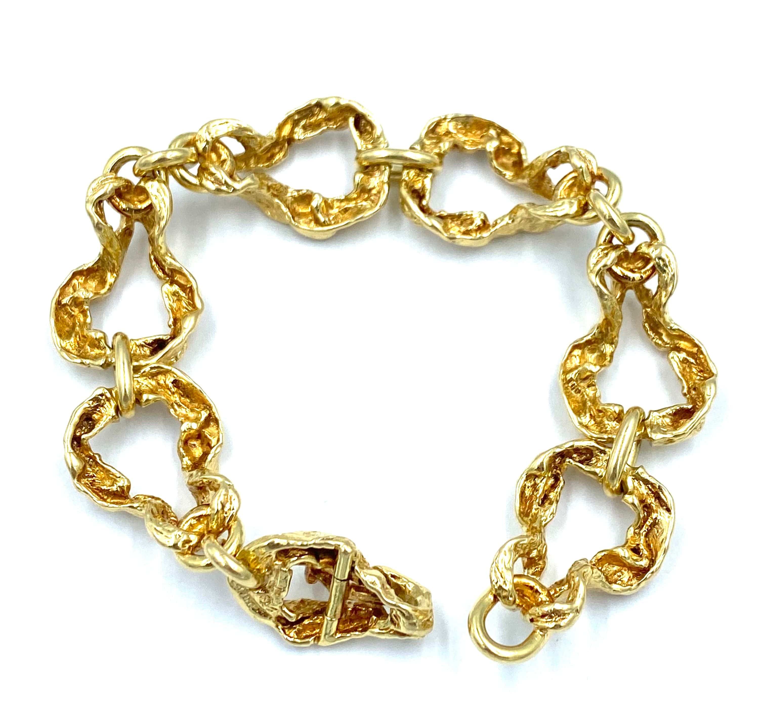GILBERT ALBERT. Yellow gold bracelet - Image 8