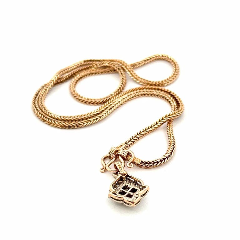Snake chain and diamond pendant - Image 4