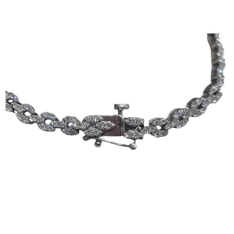 18k white gold bracelet and diamonds - Image 7